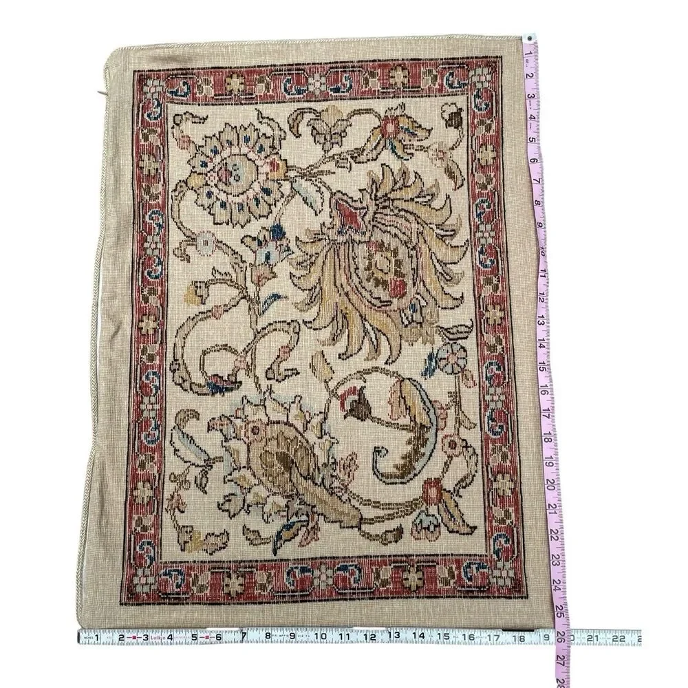 (1) Rare Ralph Lauren Northern Cape Tapestry Pillow Sham Double Sided Zip Cotton